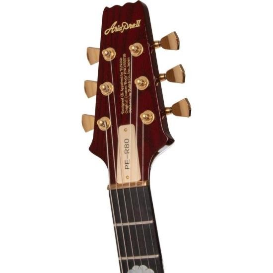 Guitarra Aria Pro PE-R80 Stained Brown por 27.957,00 à vista no boleto/pix ou parcele em até 12x sem juros. Compre na loja Mundomax!