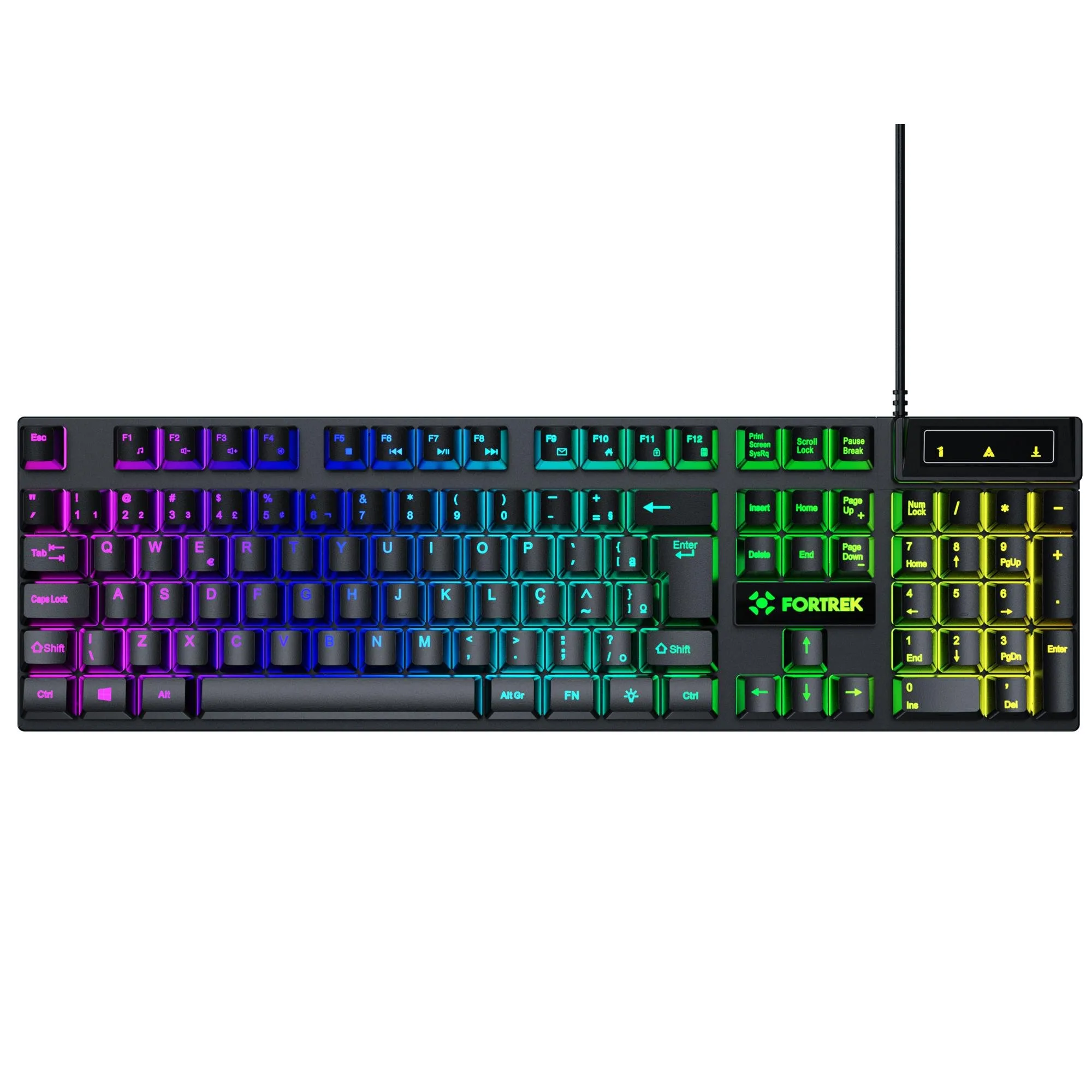 Teclado Gamer Fortrek Fearless 100 Fullsized Preto por 0,00 à vista no boleto/pix ou parcele em até 1x sem juros. Compre na loja Mundomax!