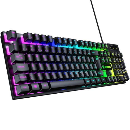 Teclado Gamer Fortrek Fearless 100 Fullsized Preto por 80,54 à vista no boleto/pix ou parcele em até 3x sem juros. Compre na loja Fortrek!
