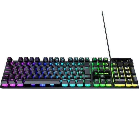 Teclado Gamer Fortrek Fearless 100 Fullsized Preto por 80,54 à vista no boleto/pix ou parcele em até 3x sem juros. Compre na loja Fortrek!