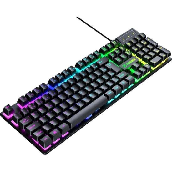 Teclado Gamer Fortrek Fearless 100 Fullsized Preto por 80,54 à vista no boleto/pix ou parcele em até 3x sem juros. Compre na loja Fortrek!