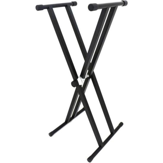 Suporte Para Teclado Duplo X ST420D Hayonik por 235,00 à vista no boleto/pix ou parcele em até 9x sem juros. Compre na loja Mundomax!