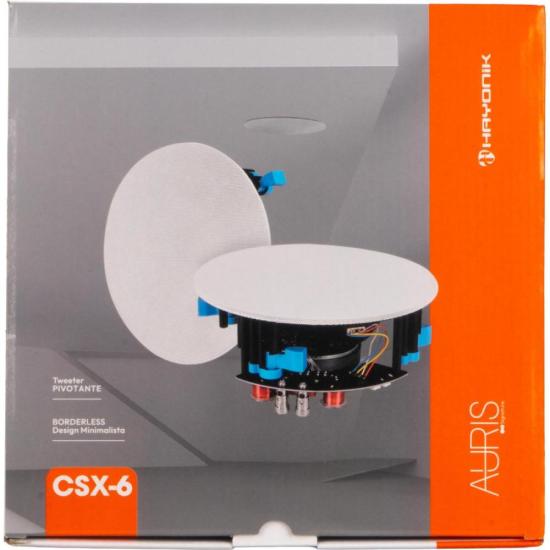 Arandela de Som HAYONIK Auris CSX-6 Branca por 526,00 à vista no boleto/pix ou parcele em até 10x sem juros. Compre na loja Mundomax!