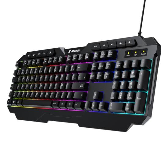 Teclado Gamer Multimidia Fortrek Shortcut Preto por 85,91 à vista no boleto/pix ou parcele em até 3x sem juros. Compre na loja Fortrek!