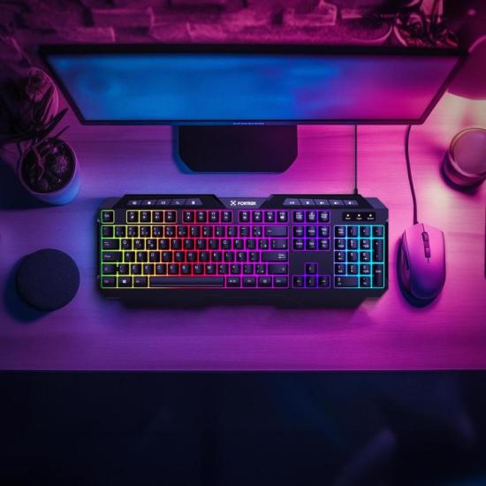 Teclado Gamer Multimidia Fortrek Shortcut Preto por 85,91 à vista no boleto/pix ou parcele em até 3x sem juros. Compre na loja Fortrek!