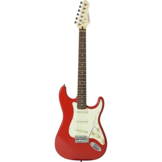 Guitarra Stratocaster Strinberg RW50 Red por 0,00 à vista no boleto/pix ou parcele em até 1x sem juros. Compre na loja Mundomax!