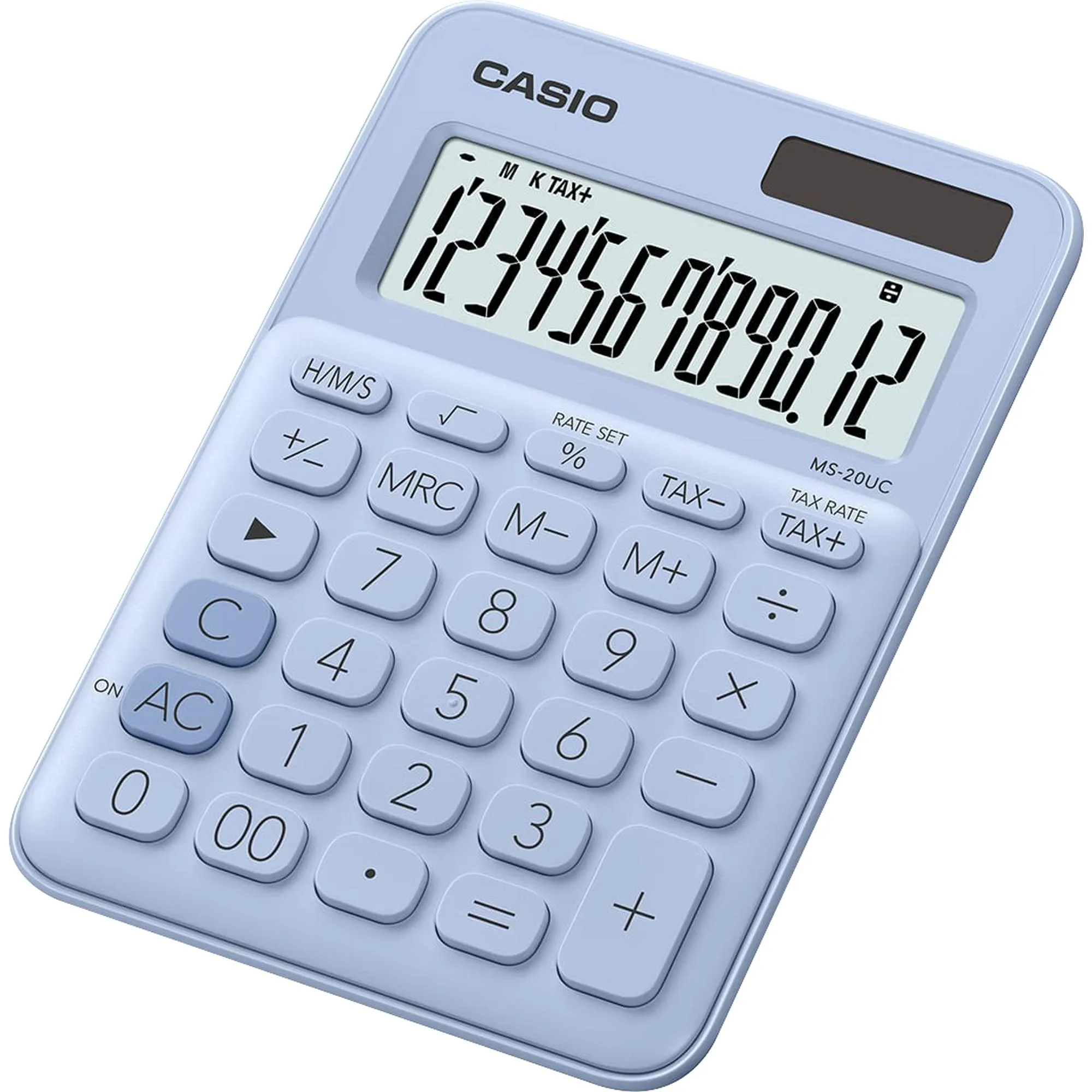 Calculadora de Mesa Casio MS20UC 12 Dígitos Azul Claro (84193)