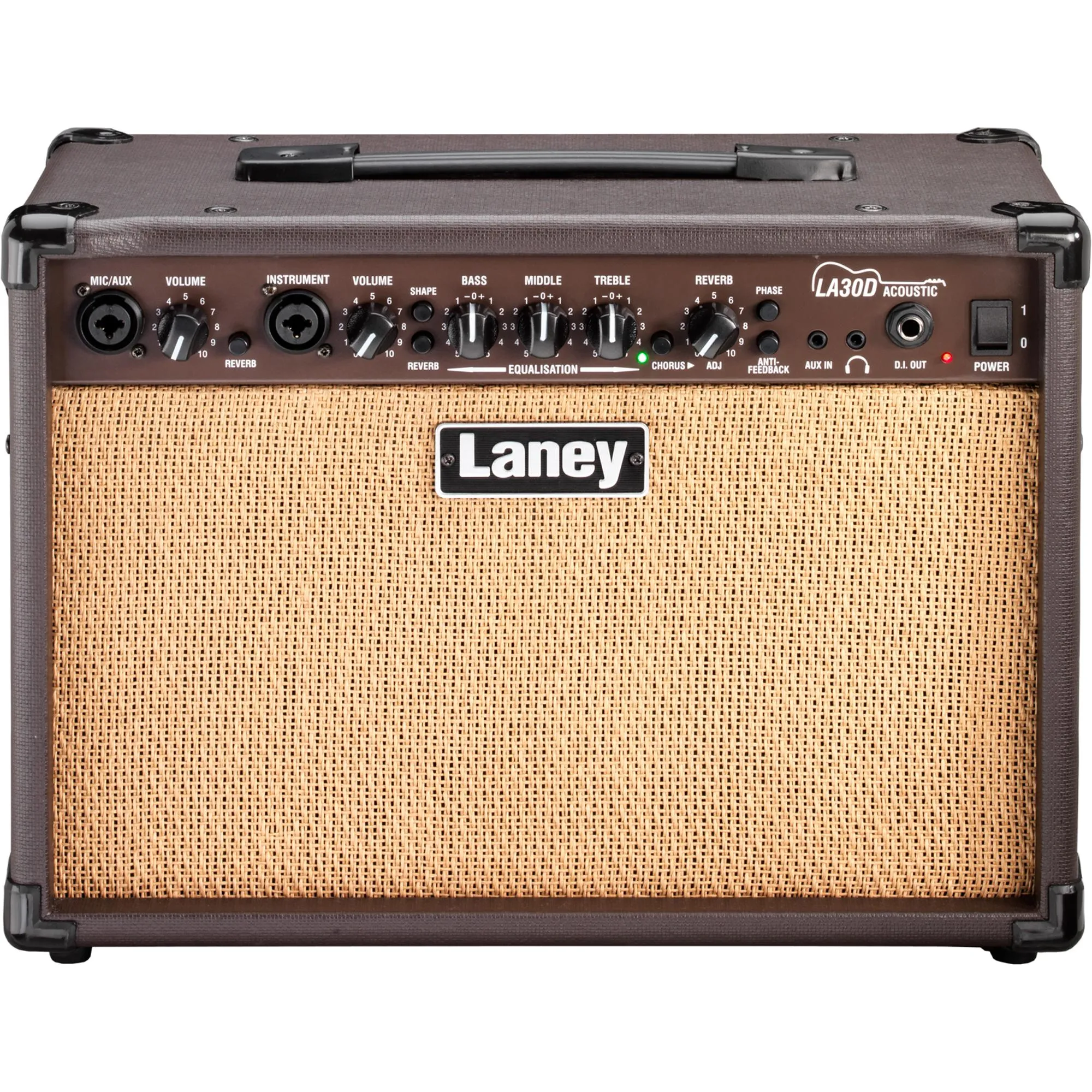 Amplificador Para Violão Laney LA30D Marrom 30w por 3.018,00 à vista no boleto/pix ou parcele em até 12x sem juros. Compre na loja Mundomax!