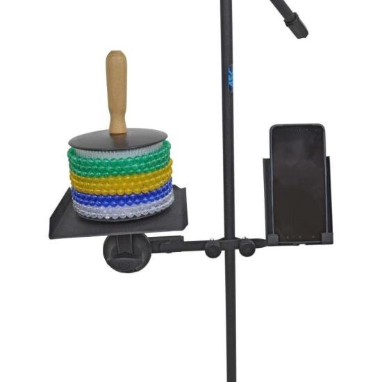 Clamp Duplo Com Bandeja/Celular C25 Preto ASK por 0,00 à vista no boleto/pix ou parcele em até 1x sem juros. Compre na loja Mundomax!