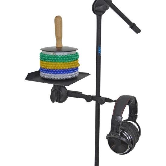 Clamp Duplo Com Bandeja/Fone C26 Preto ASK por 0,00 à vista no boleto/pix ou parcele em até 1x sem juros. Compre na loja Mundomax!