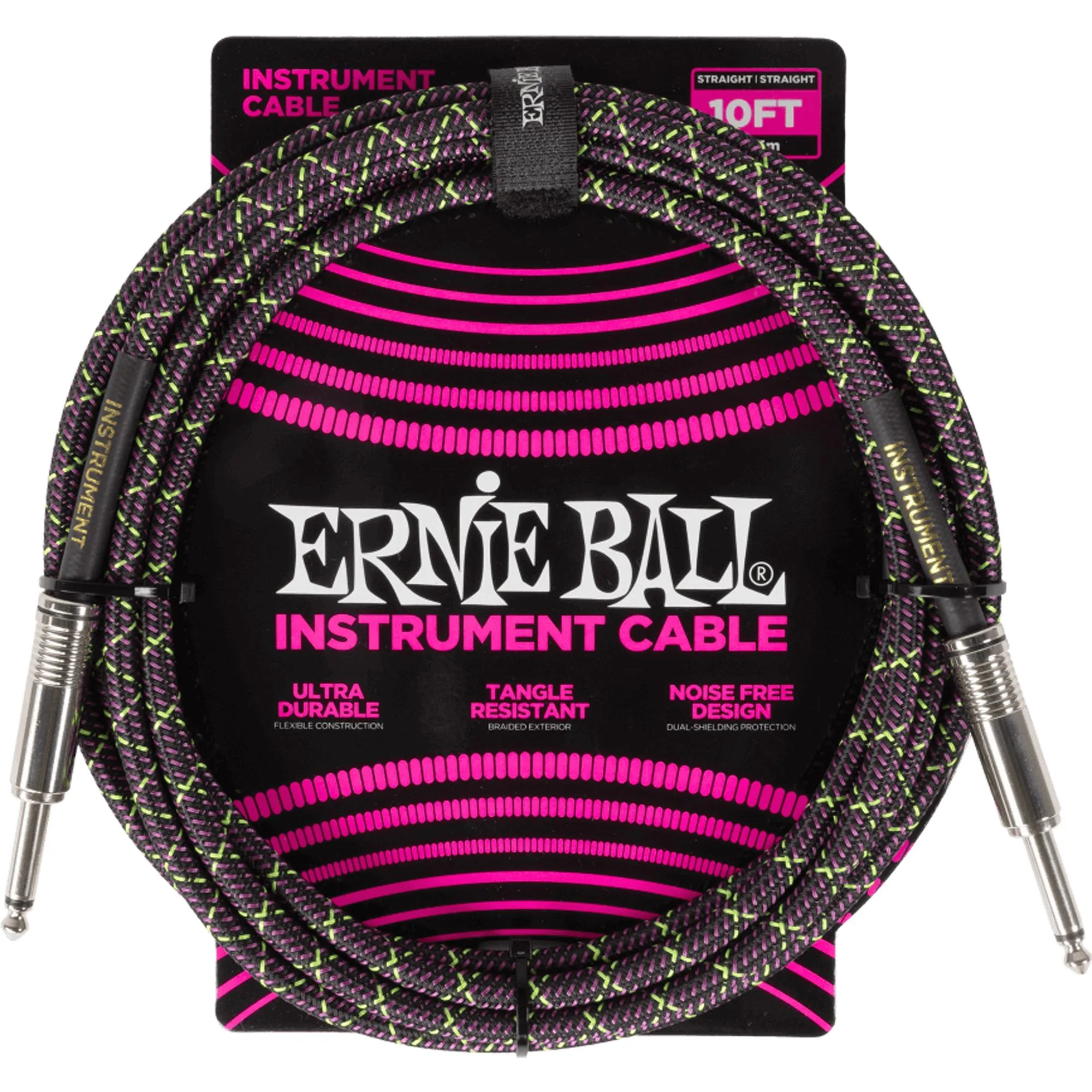 Cabo Para Instrumento 3m Roxo/Verde P06427 Ernie Ball (84417)