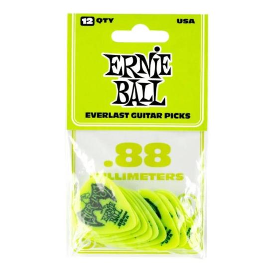 Palheta Everlast .88mm P09191 Verde Ernie Ball (C/12) por 50,00 à vista no boleto/pix ou parcele em até 2x sem juros. Compre na loja Mundomax!