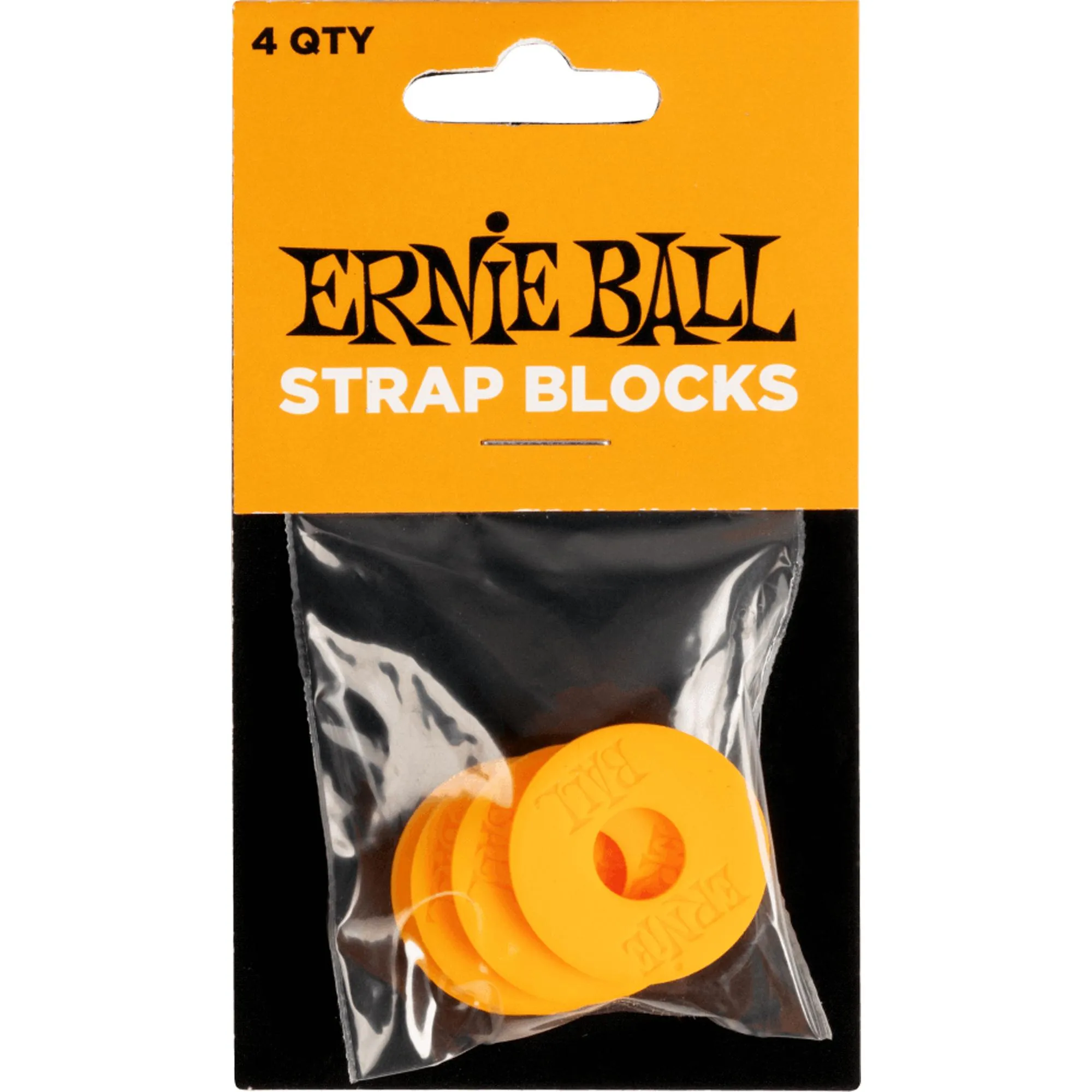 Strap Lock de Borracha Para Correia P05621 Laranja Ernie Ball (C/4) (84420)