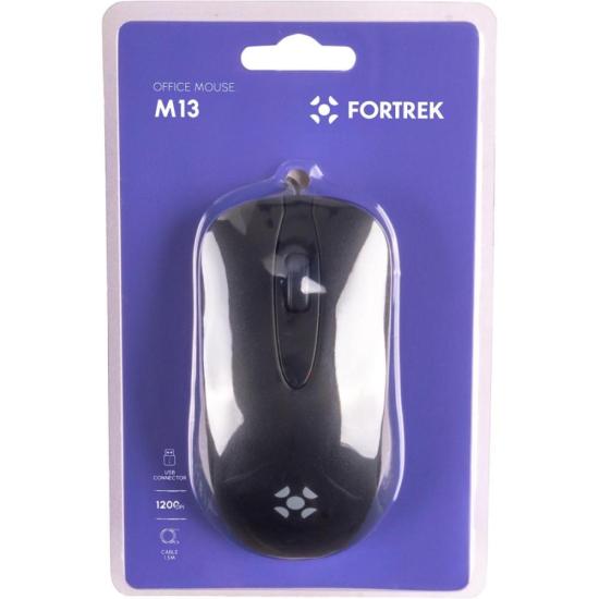 Mouse Fortrek M13 USB 1200DPI Preto por 20,00 à vista no boleto/pix ou parcele em até 1x sem juros. Compre na loja Mundomax!