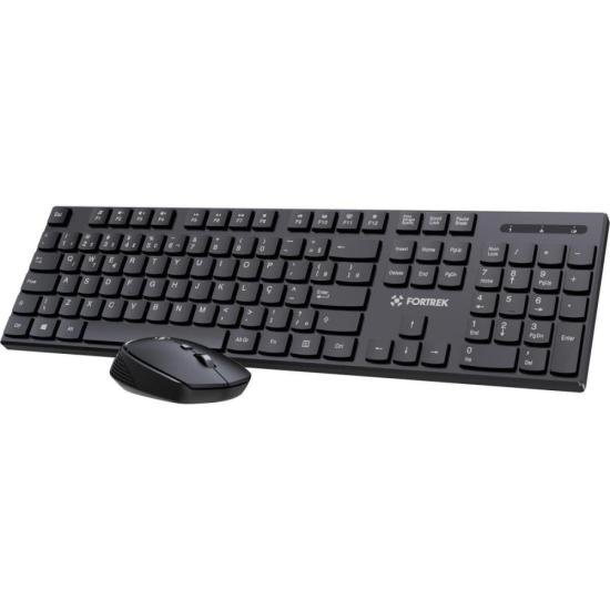Kit Mouse e Teclado Fortrek CW11 Wireless Preto por 74,90 à vista no boleto/pix ou parcele em até 2x sem juros. Compre na loja Fortrek!