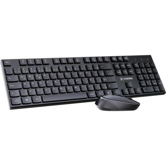 Kit Mouse e Teclado Fortrek CW11 Wireless Preto por 74,90 à vista no boleto/pix ou parcele em até 2x sem juros. Compre na loja Fortrek!