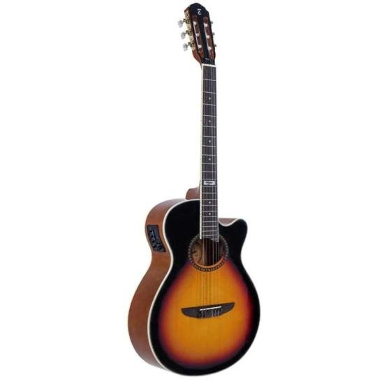 Violão Tagima Vegas Nylon Eletroacústico Sunburst Satin por 799,00 à vista no boleto/pix ou parcele em até 10x sem juros. Compre na loja Mundomax!