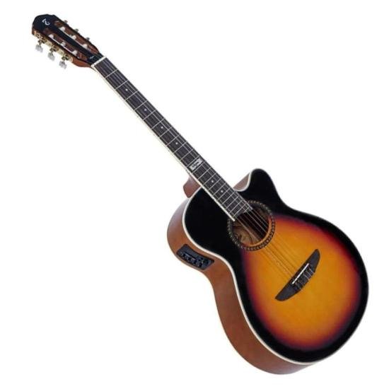 Violão Tagima Vegas Nylon Eletroacústico Sunburst Satin por 799,00 à vista no boleto/pix ou parcele em até 10x sem juros. Compre na loja Mundomax!