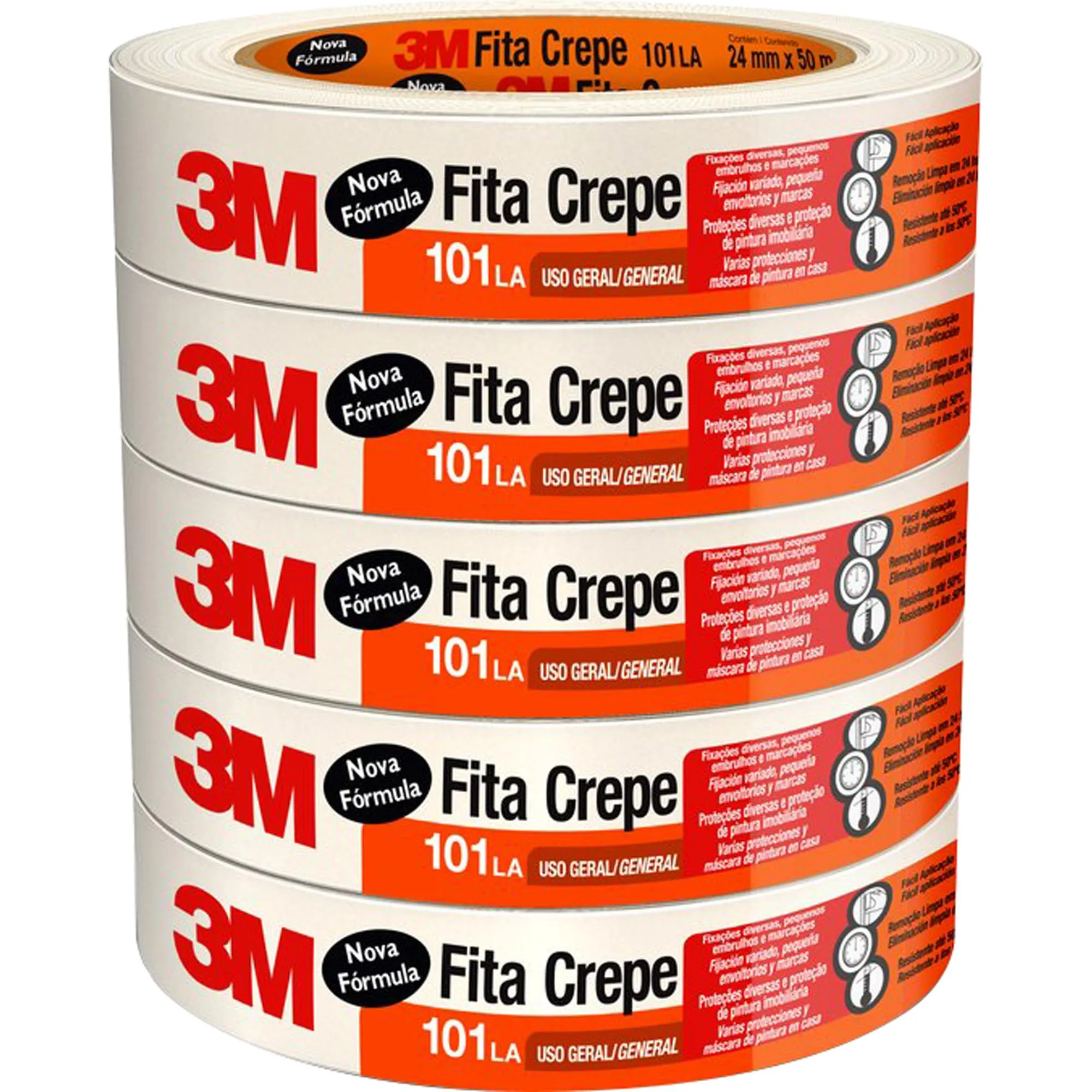 Fita Crepe 24x50 101LA Bege 3M (84500)