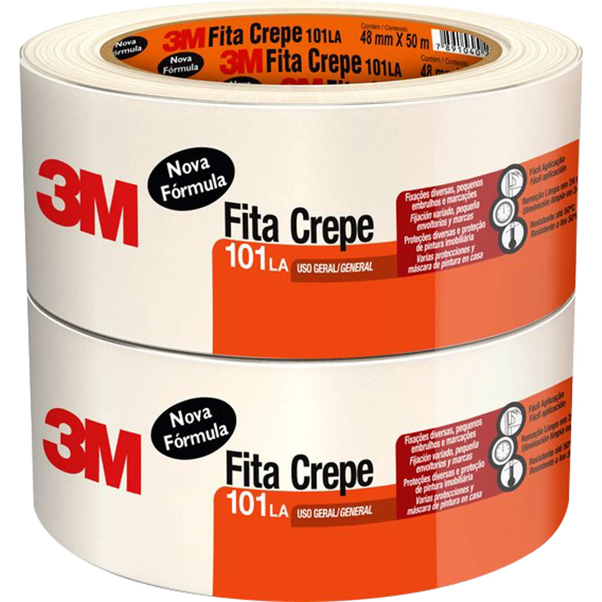 Fita Crepe 48x50 101LA Bege 3M (84501)