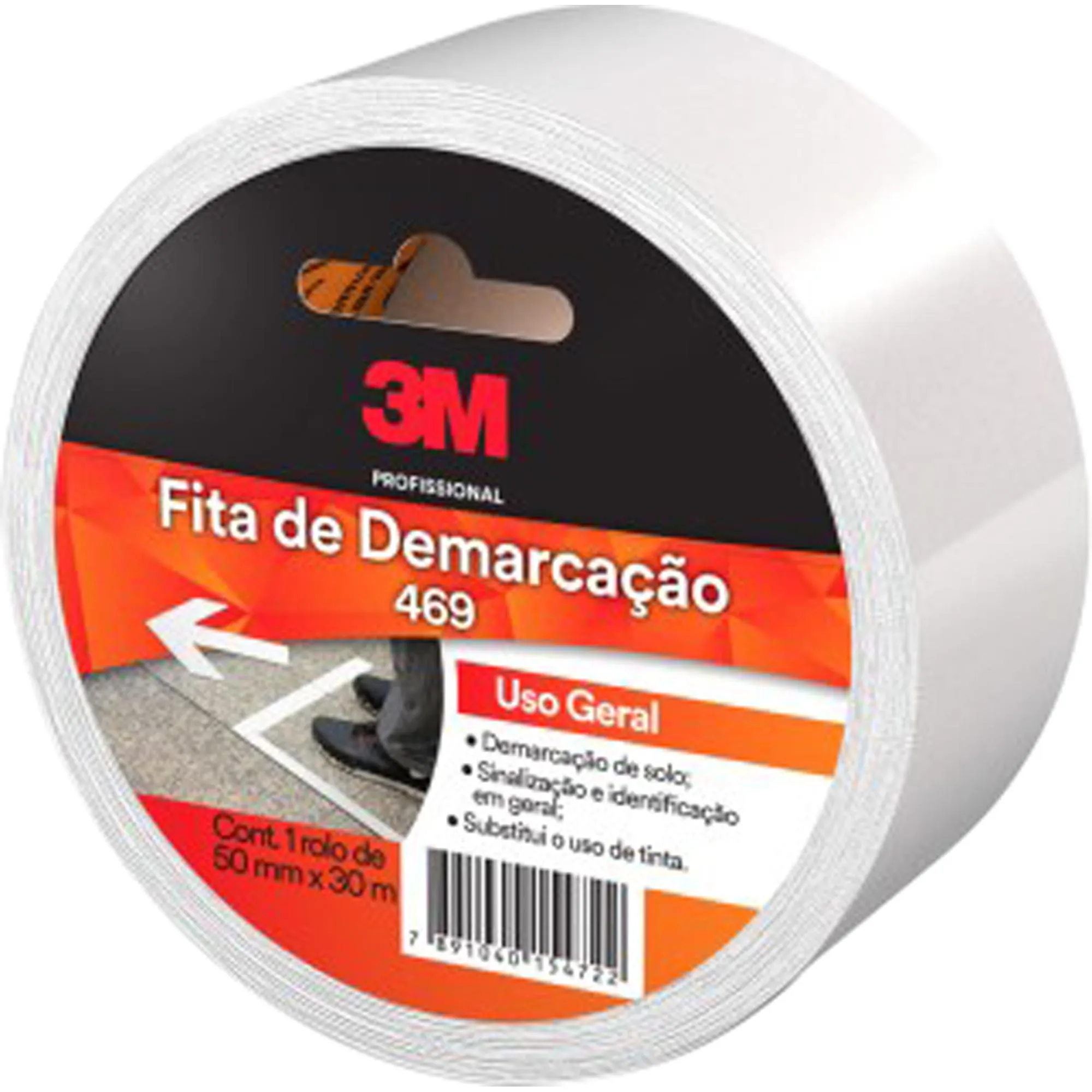 Fita de Demarcação 50mmx30m Branca 3M (84504)