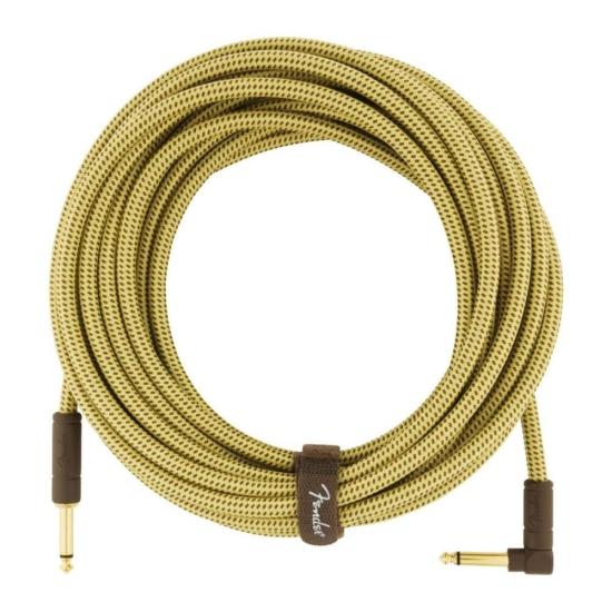 Cabo Fender P10 x P10 Angulado 7,62m Tweed Series por 250,00 à vista no boleto/pix ou parcele em até 10x sem juros. Compre na loja Mundomax!