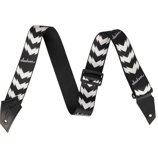 Correia Jackson Strap Double V Pattern Black and White (84530)