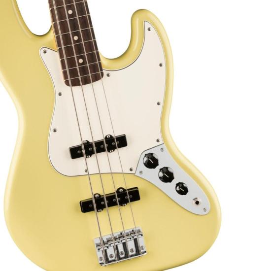 Contrabaixo Fender Jazz Bass Player II Hialeah Yellow por 8.599,00 à vista no boleto/pix ou parcele em até 12x sem juros. Compre na loja Mundomax!
