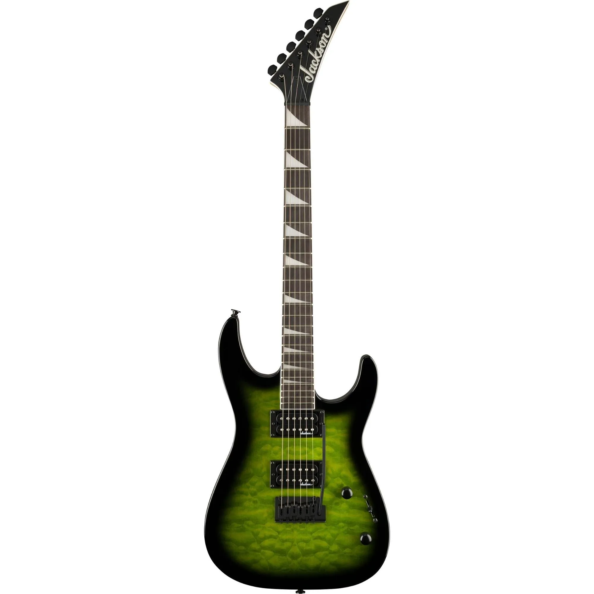 Guitarra Jackson JS Series Dinky JS20 DKQ 2PT Transparent Green por 2.899,00 à vista no boleto/pix ou parcele em até 12x sem juros. Compre na loja Mundomax!