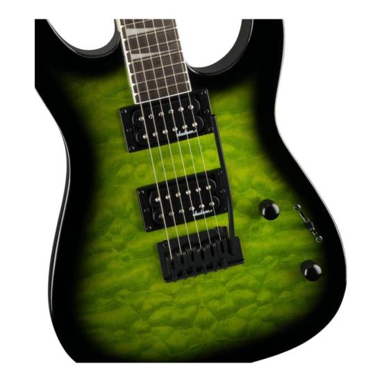 Guitarra Jackson JS Series Dinky JS20 DKQ 2PT Transparent Green por 2.799,00 à vista no boleto/pix ou parcele em até 12x sem juros. Compre na loja Mundomax!