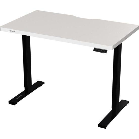 Mesa Elétrica Altura Ajustável Fortrek Preta e Tampo Branco 120x70 por 1.749,90 à vista no boleto/pix ou parcele em até 12x sem juros. Compre na loja Fortrek!