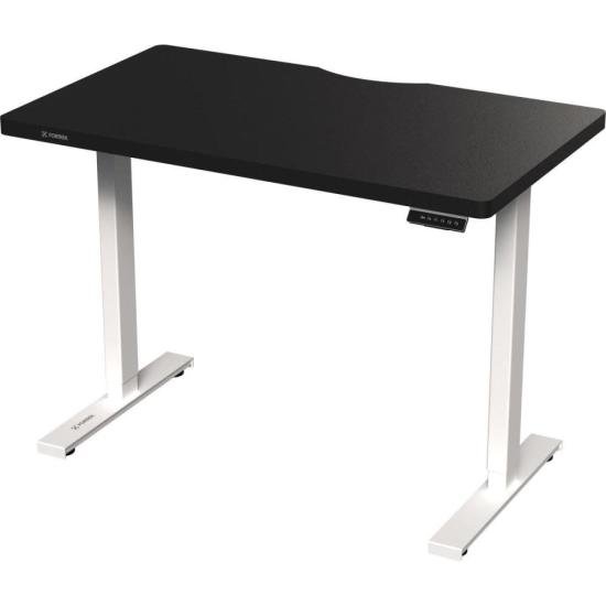 Mesa Elétrica Altura Ajustável Fortrek Branca e Tampo Preto 120x70 por 1.829,90 à vista no boleto/pix ou parcele em até 12x sem juros. Compre na loja Fortrek!