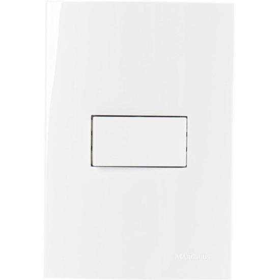 Conjunto Interruptor Simples 2P+T 10A Sleek 4x2 250V Branco Margirius por 0,00 à vista no boleto/pix ou parcele em até 1x sem juros. Compre na loja Mundomax!