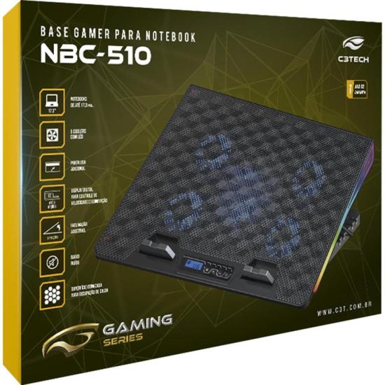 Suporte Para Notebook NBC-510BK C3Tech por 199,00 à vista no boleto/pix ou parcele em até 7x sem juros. Compre na loja Mundomax!