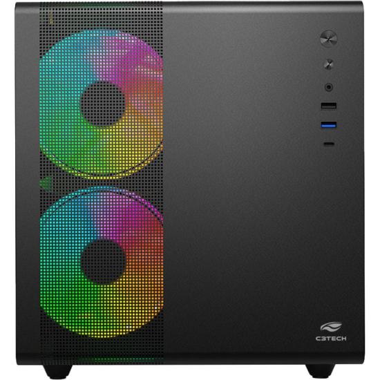 Gabinete Gamer C3Tech Aquarius MT-G710 Sem Fans Preto por 299,00 à vista no boleto/pix ou parcele em até 10x sem juros. Compre na loja Mundomax!