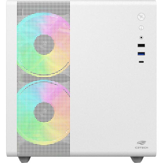 Gabinete Gamer C3Tech Aquarius MT-G710 Sem Fans Branco por 299,00 à vista no boleto/pix ou parcele em até 10x sem juros. Compre na loja Mundomax!