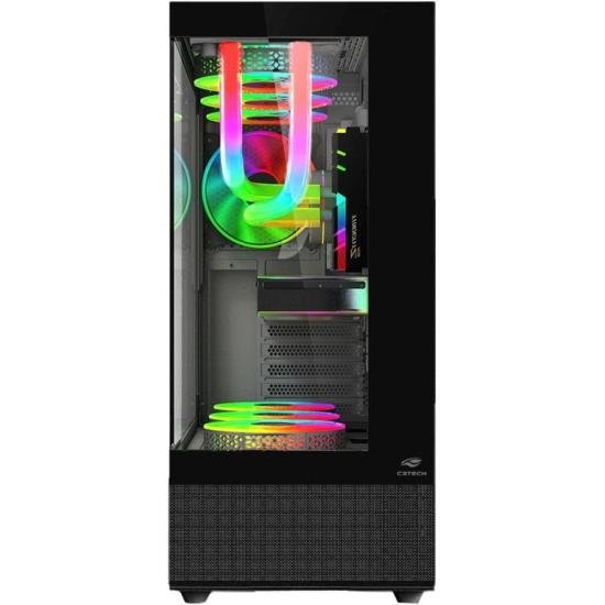 Gabinete Gamer C3Tech Aquarius MT-G850 Sem Fans Preto por 540,00 à vista no boleto/pix ou parcele em até 10x sem juros. Compre na loja Mundomax!