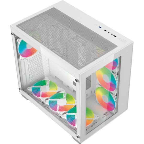 Gabinete Gamer C3Tech Aquarius MT-G910 Sem Fans Branco por 550,00 à vista no boleto/pix ou parcele em até 10x sem juros. Compre na loja Mundomax!
