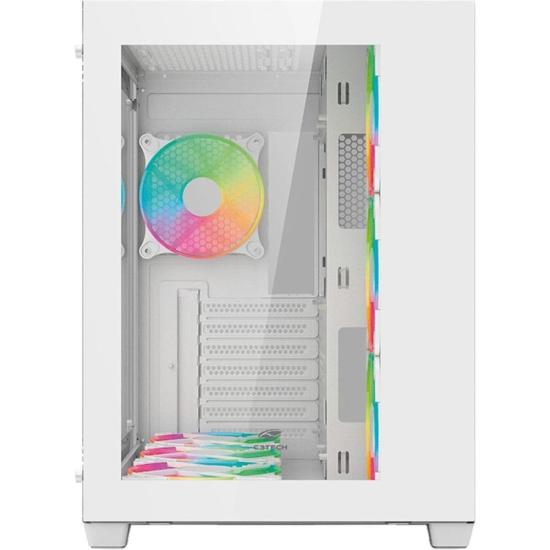 Gabinete Gamer C3Tech Aquarius MT-G910 Sem Fans Branco por 550,00 à vista no boleto/pix ou parcele em até 10x sem juros. Compre na loja Mundomax!