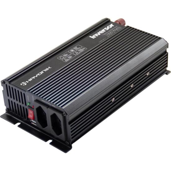 Inversor Automotivo HAYONIK MSW111 Onda Modificada 1000W 12V/127V por 899,00 à vista no boleto/pix ou parcele em até 10x sem juros. Compre na loja Mundomax!