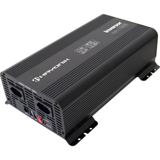 Inversor Automotivo HAYONIK PSW111 Onda Senoidal 1000W 12V/127V por 1.299,00 à vista no boleto/pix ou parcele em até 12x sem juros. Compre na loja Mundomax!