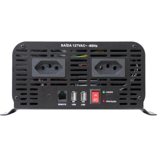 Inversor Automotivo HAYONIK PSW111 Onda Senoidal 1000W 12V/127V por 1.299,00 à vista no boleto/pix ou parcele em até 12x sem juros. Compre na loja Mundomax!