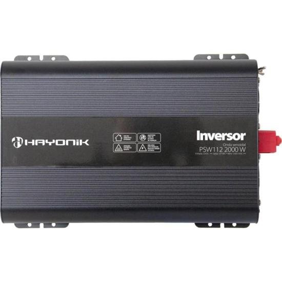 Inversor Automotivo HAYONIK PSW112 Onda Senoidal 2000W 12V/127V por 0,00 à vista no boleto/pix ou parcele em até 1x sem juros. Compre na loja Mundomax!
