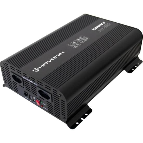 Inversor Automotivo HAYONIK PSW112 Onda Senoidal 2000W 12V/127V por 0,00 à vista no boleto/pix ou parcele em até 1x sem juros. Compre na loja Mundomax!