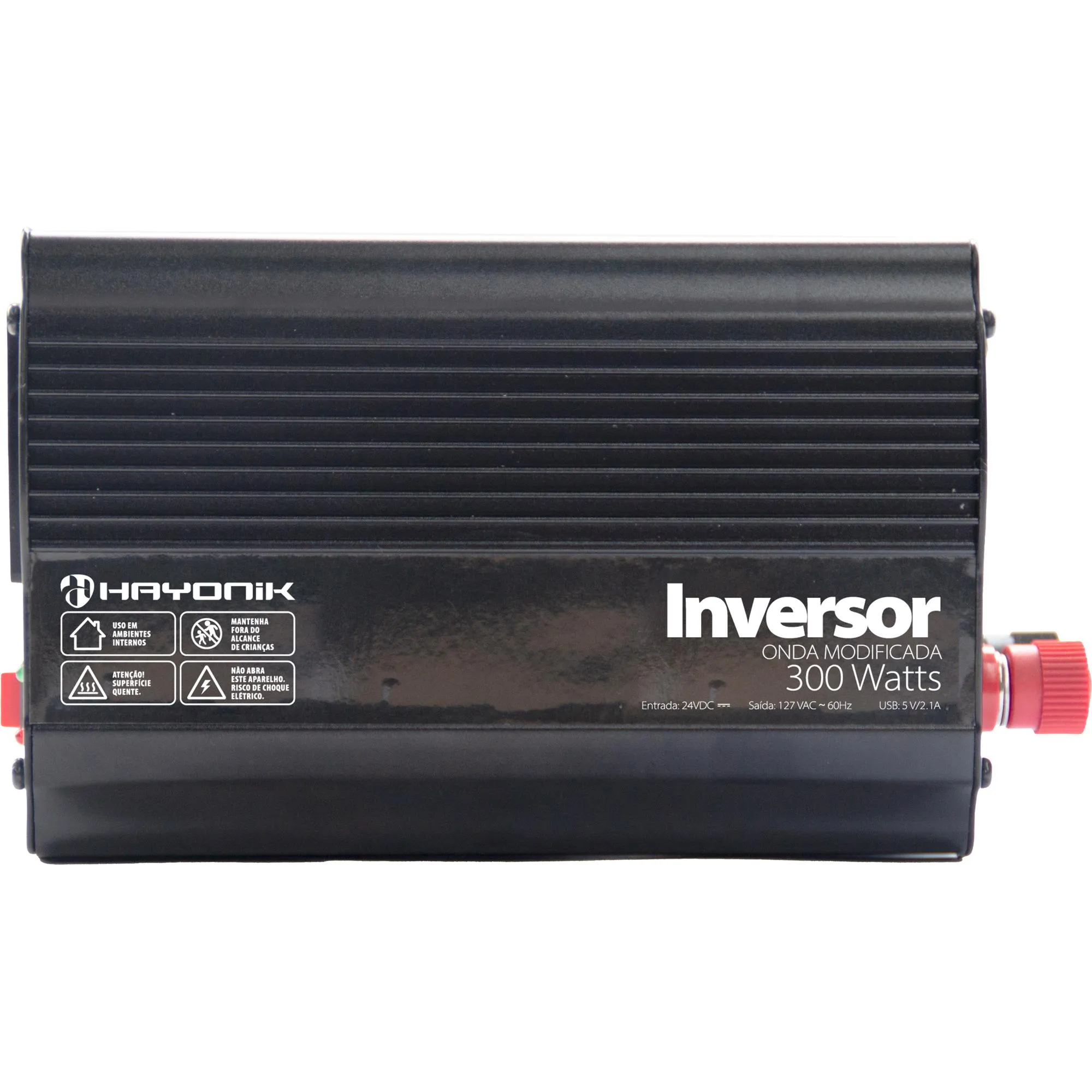 Inversor de Onda Modificada Hayonik MSW2103 300W 24V/127V USB (84825)