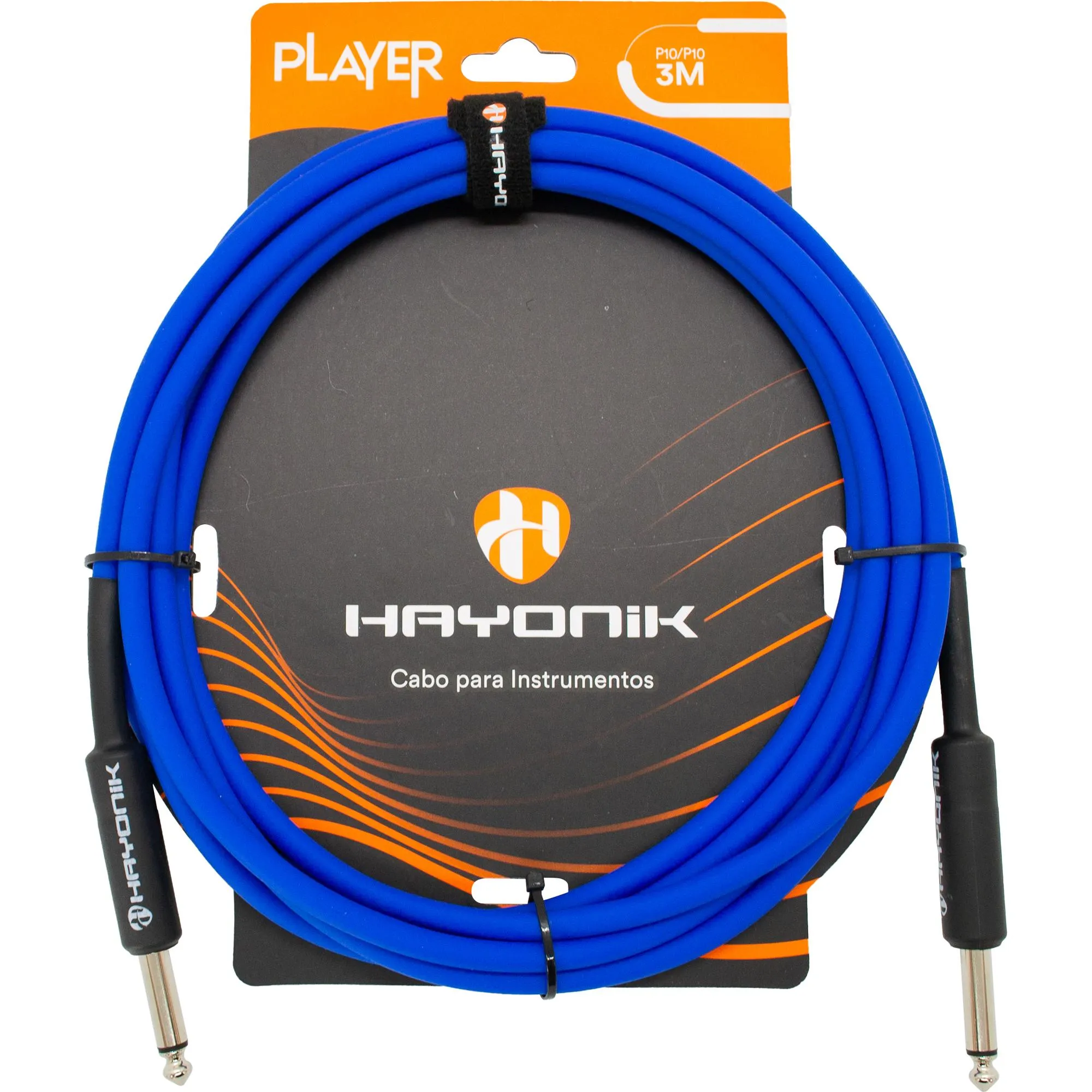 Cabo Para Instrumentos P10 x P10 3m Azul Hayonik (84830)