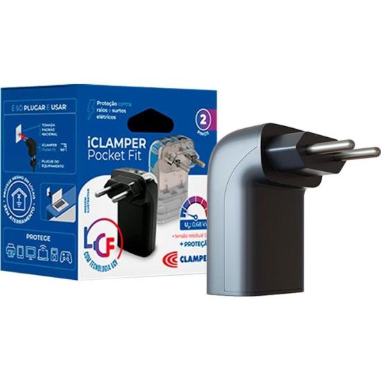 Protetor Contra Surtos DPS 2P 10A Pocket Fit Clamper Preto por 37,00 à vista no boleto/pix ou parcele em até 1x sem juros. Compre na loja Mundomax!