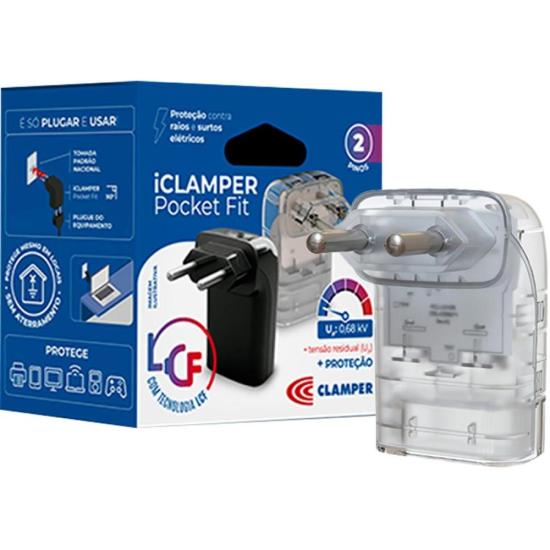 Protetor Contra Surtos DPS 2P 20A Pocket Fit Clamper Transparente por 49,00 à vista no boleto/pix ou parcele em até 1x sem juros. Compre na loja Mundomax!