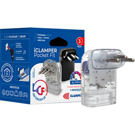 Protetor Contra Surtos DPS 3P 10A Pocket Fit Clamper Transparente por 45,00 à vista no boleto/pix ou parcele em até 1x sem juros. Compre na loja Mundomax!