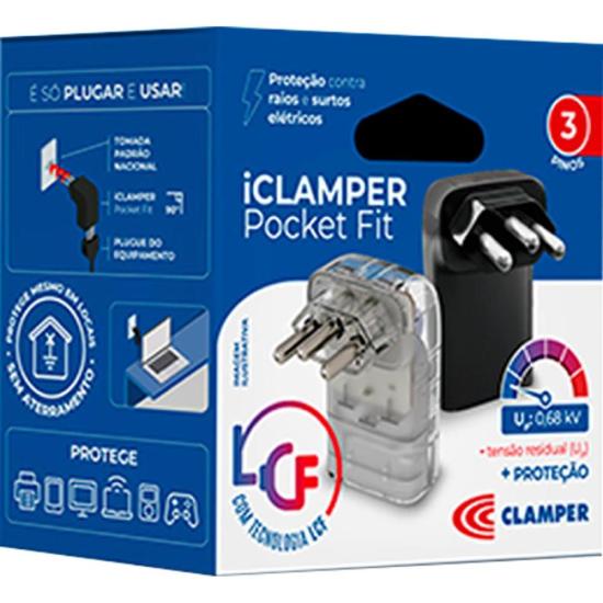Protetor Contra Surtos DPS 3P 20A Pocket Fit Clamper Preto por 62,00 à vista no boleto/pix ou parcele em até 2x sem juros. Compre na loja Mundomax!